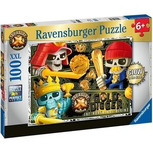 Ravensburger Treasure X Puzzle 100 XXL Gold Digger Glow in the Dark 128712 NEW